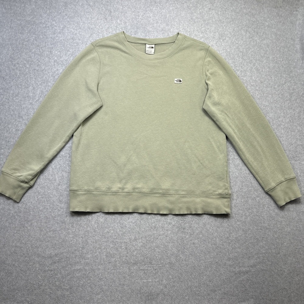 The North Face Sweatshirt Large Green Heritage Patch Vintage Inspired Outdoor